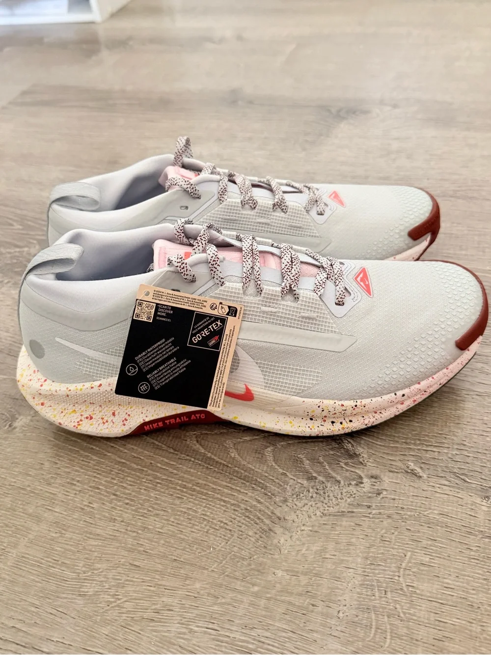 Nike Pegasus Trail 5 GORE-TEX 'Platinum Paint Splatter' Fq0912-007 Size 10.5